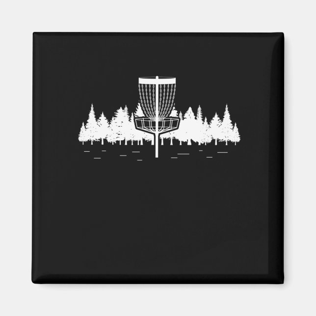 Imán Disk Golf Player Forest Sport Frisbee Disk Golfing (Frente)
