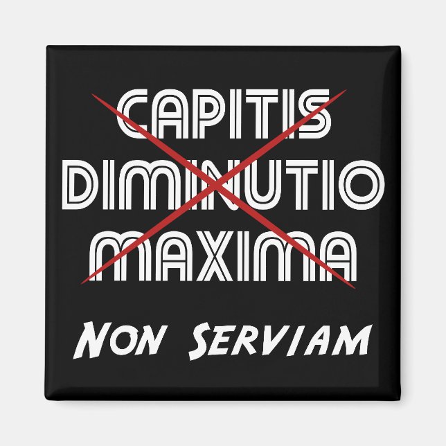 Imán disminución máxima de capitis non serviam (Frente)