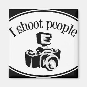 Imán Disparo a personas con cámara de fotógrafo retro B