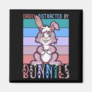 Imán Distrado fácilmente por Bunnies Cute Bunny Lover