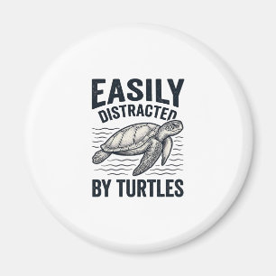Imán Distraído Fácilmente Por Tortugas Diseño De Camise