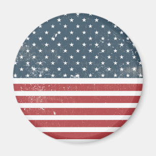 Imán distressed american flag