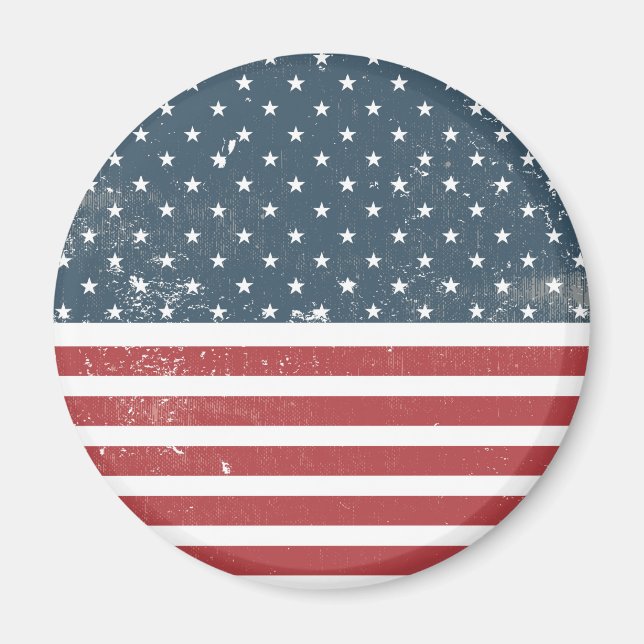 Imán distressed american flag (Frente)