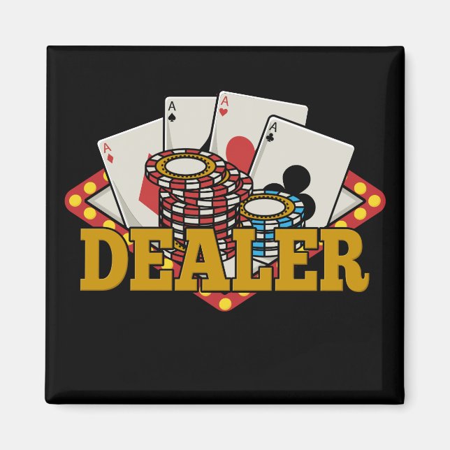 Imán Distribuidor de Casino Poker (Frente)