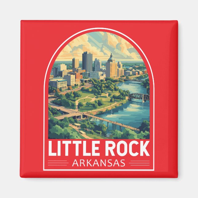 Imán Distrito de arte de viajes de Little Rock Arkansas (Frente)