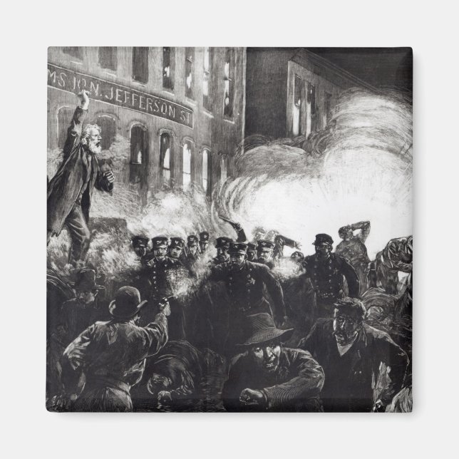 Imán Disturbios anarquistas en Chicago (Frente)