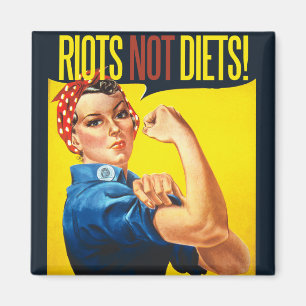 Imán Disturbios no dietas - feminismo vintage
