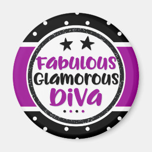 Imán Diva atractiva fabulosa púrpura