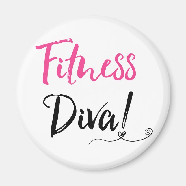 Imán "Diva de fitness" (Frente)