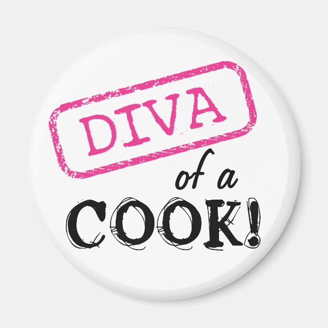 Imán ¡DIVA de un cocinero! (Frente)