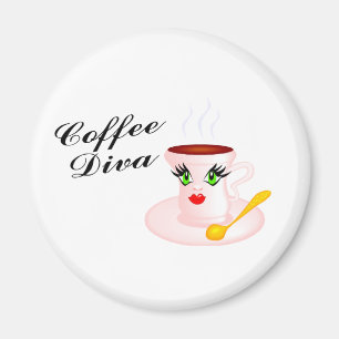 Imán Diva del café