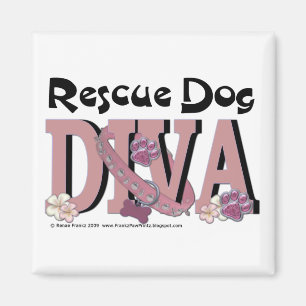 Imán DIVA del perro del rescate