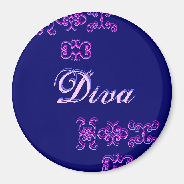 Imán Diva Designer Name I Magnet (Frente)