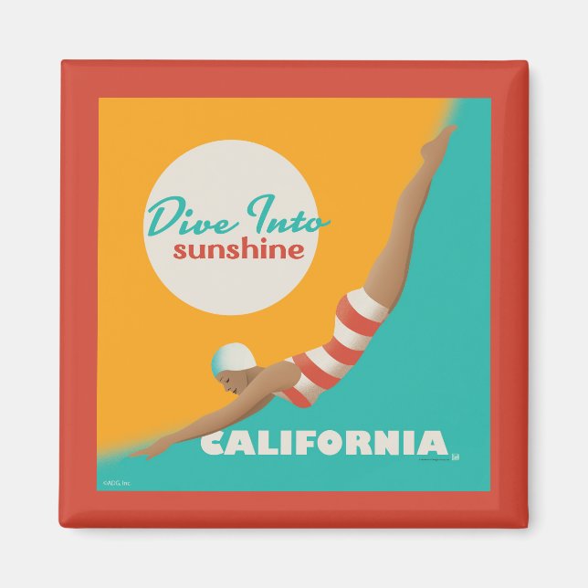 Imán Dive Into Sunshine | California (Frente)