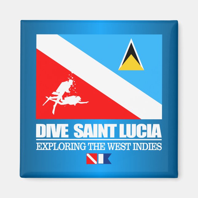 Imán Dive Santa Lucía (sq. (Frente)
