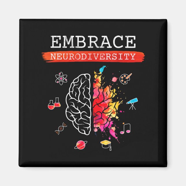 Imán Diversidad Neuro Embrázate Adhd Autismo Asd Concie (Frente)