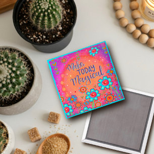 Imán Diversión a la moda hacer floral de inespiritualid