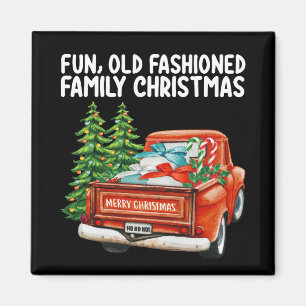 Imán Diversión Camión Árbol de Navidad Antiguo Familiar