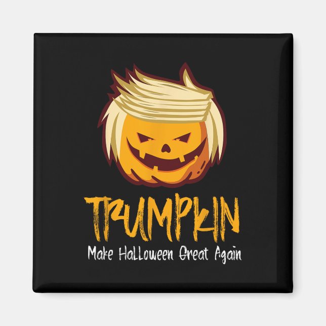 Imán Diversión de Halloween Donald Trump disfraz idea d (Frente)