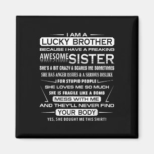 Imán Diversión de Navidad para hermano de hermana 1