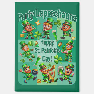 Imán Diversión de San Patricio Adorable "Fiesta Leprech