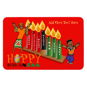 Imán Diversión Feliz Kwanzaa 7 Principios Personalizado