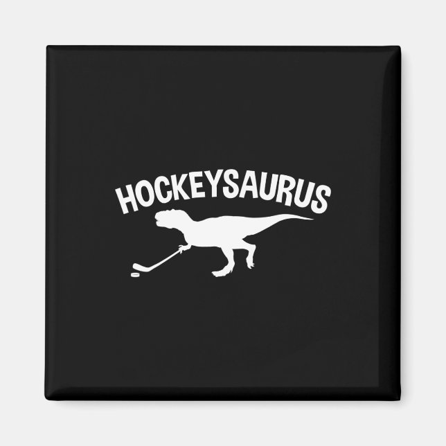Imán DIVERSIÓN Hockeysaurus de dinosaurio (Frente)