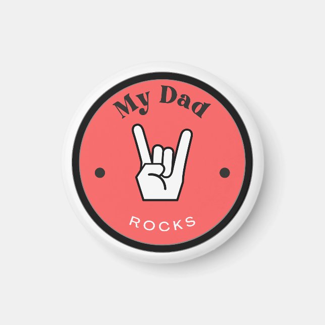 Imán ¡Diversión! Magnet - ¡Mi papá ROCKS! (Frente)