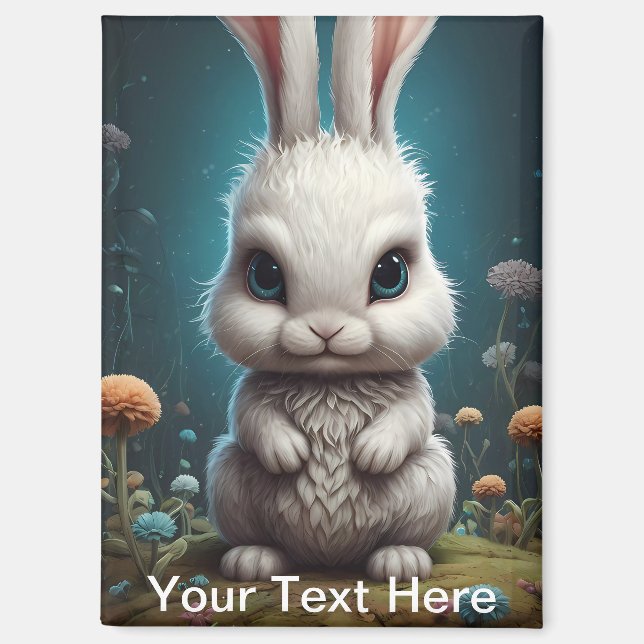 Imán Diversión malvada de conejo conejo (Anverso)