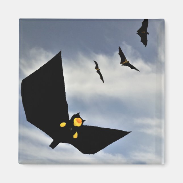 Imán Diversión para fanáticos de Bat (Frente)