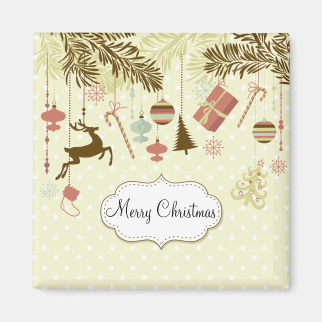 Imán Diversión y festivos Ornamentos de Navidad (Frente)