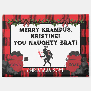 Imán Divertida Alegre Krampus Personalizada Navidad Cus