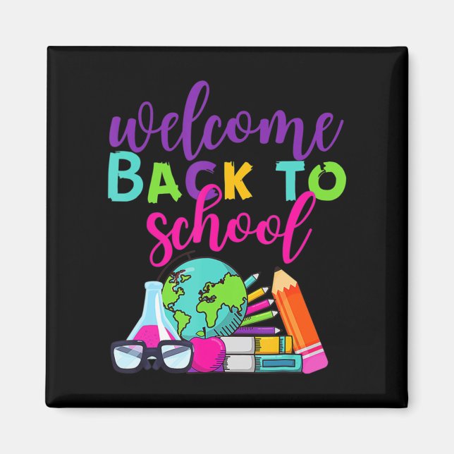 Imán Divertida Bienvenida De Vuelta A La Escuela (Frente)