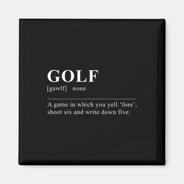 Imán Divertida definición de golf (Frente)