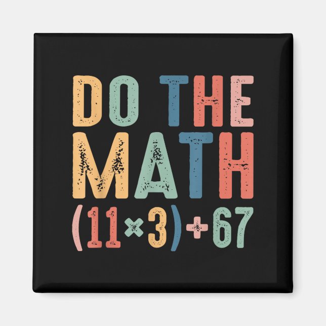 Imán Divertida ecuación matemática escolar de 100 días  (Frente)