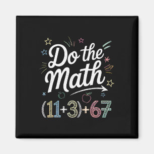 Imán Divertida ecuación matemática escolar de 100 días 