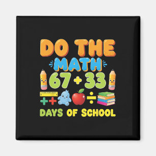 Imán Divertida ecuación matemática escolar de 100 días 