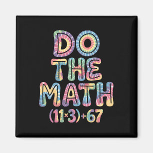 Imán Divertida ecuación matemática escolar de 100 días