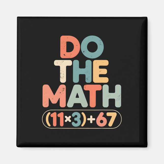 Imán Divertida ecuación matemática escolar de 100 días  (Frente)