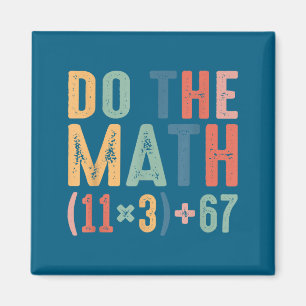 Imán Divertida ecuación matemática escolar de 100 días
