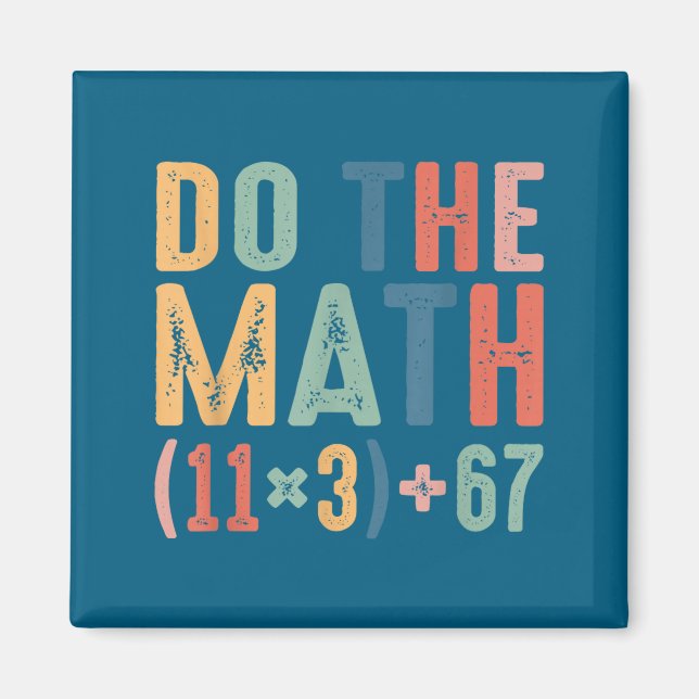 Imán Divertida ecuación matemática escolar de 100 días  (Frente)
