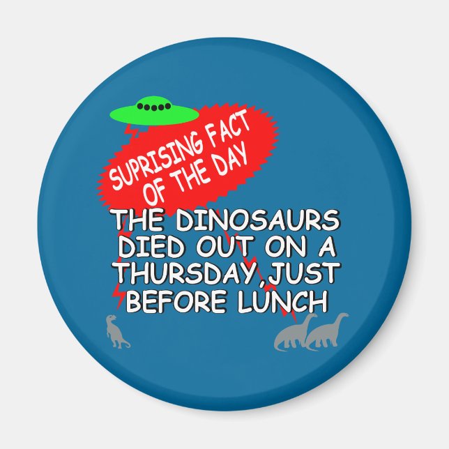 Imán Divertida extinción de dinosaurios (Frente)