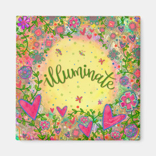 Imán Divertida Iluminación Bonito Floral Inespiritualid