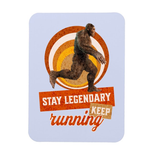 Imán Divertida Motivación para Correr de Bigfoot (Vertical)