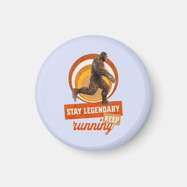 Imán Divertida Motivación para Correr de Bigfoot (Frente)