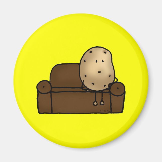 Imán Divertida papa de sofá (Frente)