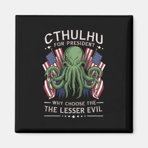 Imán Divertidas elecciones 2024 Cthulhu para Presidente