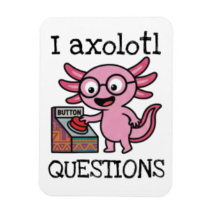 Imán Divertidas preguntas de axolotl azteca Oh No botón