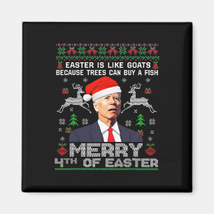 Imán Divertido 4 De Pascua De Resurrección Biden Horrib