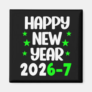 Imán Divertido 67 Feliz Año Nuevo 2026 Letra Blanca Ver